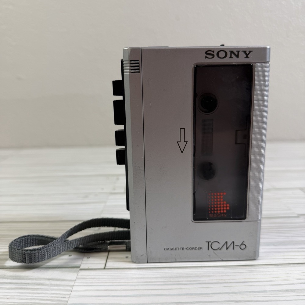 Sony TCM-6 Cassette Corder For Parts Or Repair Powers On Silver